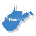 West Virginia (Solid Fill with Shadow)