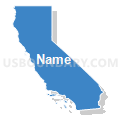 California (Solid Fill with Shadow)