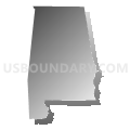 Alabama (Gray Gradient Fill with Shadow)