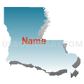 Louisiana (Blue Gradient Fill with Shadow)