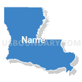 Louisiana (Solid Fill with Shadow)