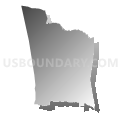 Census Tract 9634, Navajo County, Arizona (Gray Gradient Fill with Shadow)