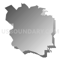 Census Tract 9613, Navajo County, Arizona (Gray Gradient Fill with Shadow)