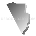 Census Tract 13, Gila County, Arizona (Gray Gradient Fill with Shadow)