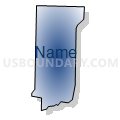 Census Tract 104.03, Washington County, Arkansas (Radial Fill with Shadow)