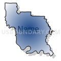Census Tract 4808, Arkansas County, Arkansas (Radial Fill with Shadow)