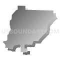 Census Tract 201.02, Benton County, Arkansas (Gray Gradient Fill with Shadow)