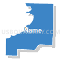 Census Tract 4603.01, Van Buren County, Arkansas (Solid Fill with Shadow)