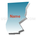 Census Tract 5019, Santa Clara County, California (Blue Gradient Fill with Shadow)