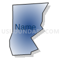Census Tract 5019, Santa Clara County, California (Radial Fill with Shadow)