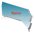 Census Tract 5091.08, Santa Clara County, California (Blue Gradient Fill with Shadow)