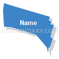 Census Tract 5091.08, Santa Clara County, California (Solid Fill with Shadow)
