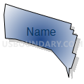 Census Tract 5091.08, Santa Clara County, California (Radial Fill with Shadow)