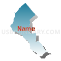 Census Tract 5123.05, Santa Clara County, California (Blue Gradient Fill with Shadow)