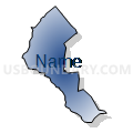 Census Tract 5123.05, Santa Clara County, California (Radial Fill with Shadow)