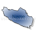 Census Tract 5118, Santa Clara County, California (Radial Fill with Shadow)
