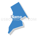 Census Tract 5008, Santa Clara County, California (Solid Fill with Shadow)