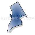 Census Tract 5008, Santa Clara County, California (Radial Fill with Shadow)