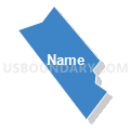Census Tract 5043.17, Santa Clara County, California (Solid Fill with Shadow)