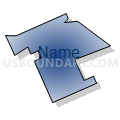 Census Tract 5056, Santa Clara County, California (Radial Fill with Shadow)