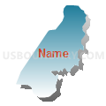 Census Tract 5077.03, Santa Clara County, California (Blue Gradient Fill with Shadow)