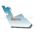 Census Tract 5057, Santa Clara County, California (Blue Gradient Fill with Shadow)