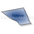 Census Tract 5033.29, Santa Clara County, California (Radial Fill with Shadow)