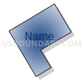 Census Tract 5009.01, Santa Clara County, California (Radial Fill with Shadow)