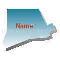 Census Tract 5055, Santa Clara County, California (Blue Gradient Fill with Shadow)