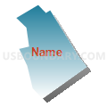 Census Tract 5017, Santa Clara County, California (Blue Gradient Fill with Shadow)