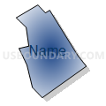 Census Tract 5017, Santa Clara County, California (Radial Fill with Shadow)