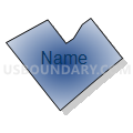 Census Tract 5031.22, Santa Clara County, California (Radial Fill with Shadow)