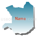 Census Tract 5076, Santa Clara County, California (Blue Gradient Fill with Shadow)