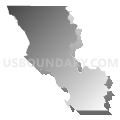Census Tract 5135, Santa Clara County, California (Gray Gradient Fill with Shadow)