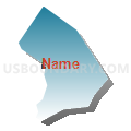 Census Tract 5106, Santa Clara County, California (Blue Gradient Fill with Shadow)