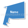 Census Tract 5048.05, Santa Clara County, California (Solid Fill with Shadow)