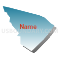 Census Tract 5051, Santa Clara County, California (Blue Gradient Fill with Shadow)