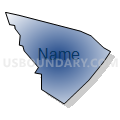 Census Tract 5051, Santa Clara County, California (Radial Fill with Shadow)