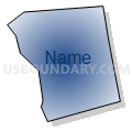 Census Tract 5044.14, Santa Clara County, California (Radial Fill with Shadow)