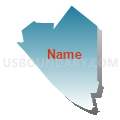 Census Tract 5046.01, Santa Clara County, California (Blue Gradient Fill with Shadow)