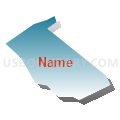 Census Tract 5123.07, Santa Clara County, California (Blue Gradient Fill with Shadow)