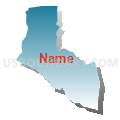 Census Tract 5125.10, Santa Clara County, California (Blue Gradient Fill with Shadow)