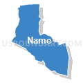 Census Tract 5125.10, Santa Clara County, California (Solid Fill with Shadow)