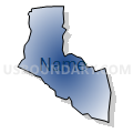 Census Tract 5125.10, Santa Clara County, California (Radial Fill with Shadow)
