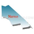 Census Tract 5119.05, Santa Clara County, California (Blue Gradient Fill with Shadow)