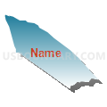 Census Tract 5120.01, Santa Clara County, California (Blue Gradient Fill with Shadow)