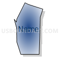 Census Tract 5084.01, Santa Clara County, California (Radial Fill with Shadow)