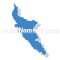 Census Tract 5117.07, Santa Clara County, California (Solid Fill with Shadow)