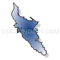 Census Tract 5117.07, Santa Clara County, California (Radial Fill with Shadow)