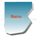 Census Tract 1.13, San Bernardino County, California (Blue Gradient Fill with Shadow)